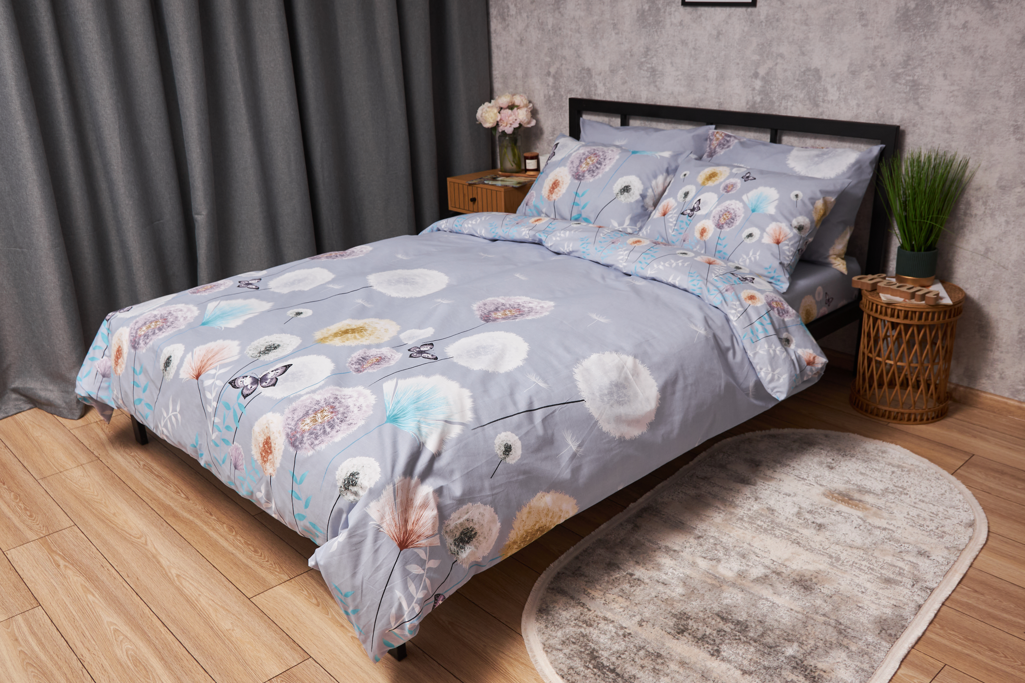 Комплект постельного белья Moon&Star Бязь Gold Люкс «Dandelion Dreams» 160х220х2 нав. 4х70х70 (MS-820005599) - Фото 1
