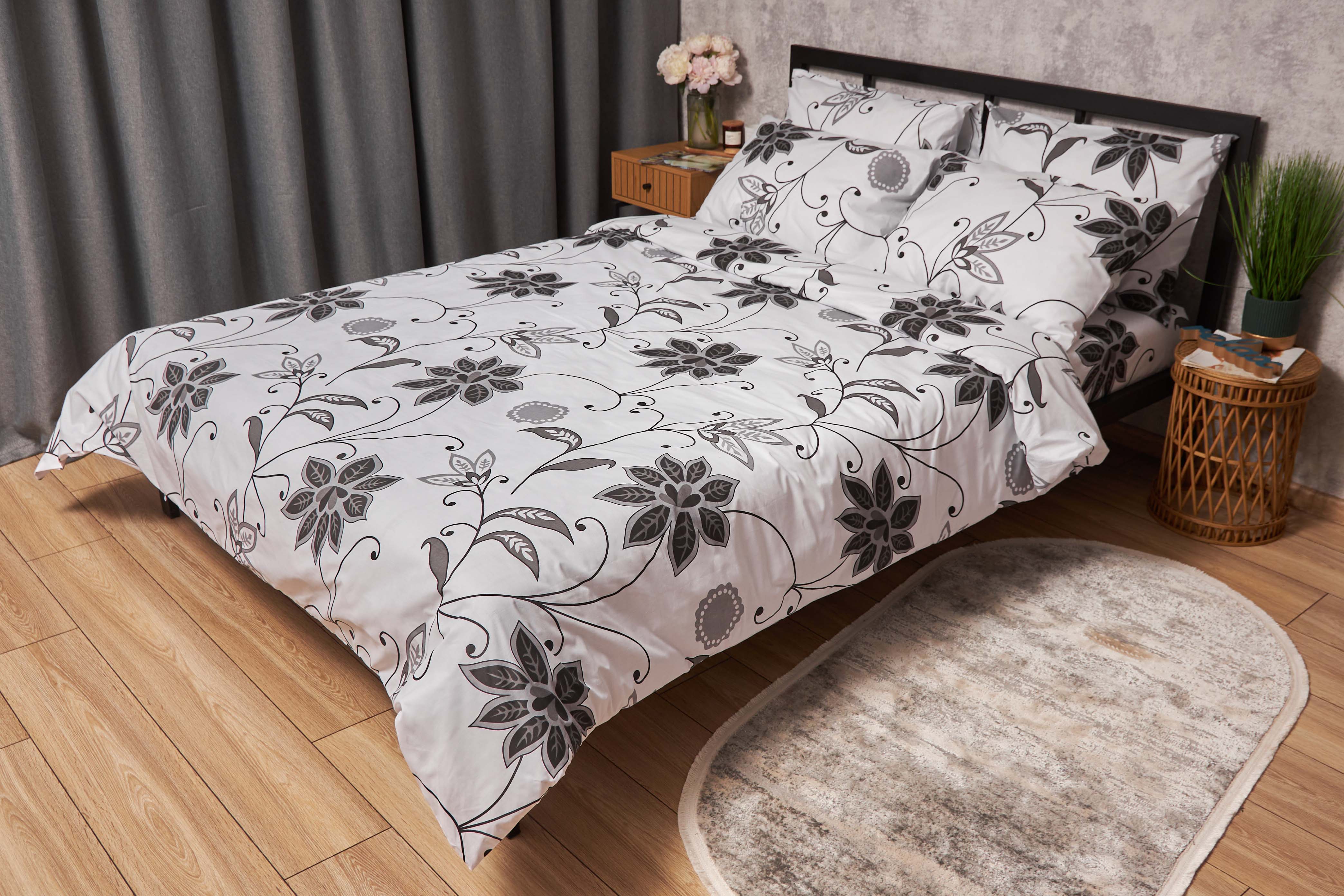 Комплект постельного белья Moon&Star Бязь Gold Люкс Gray Denim 160х220 (MS-820005622) - Фото 1