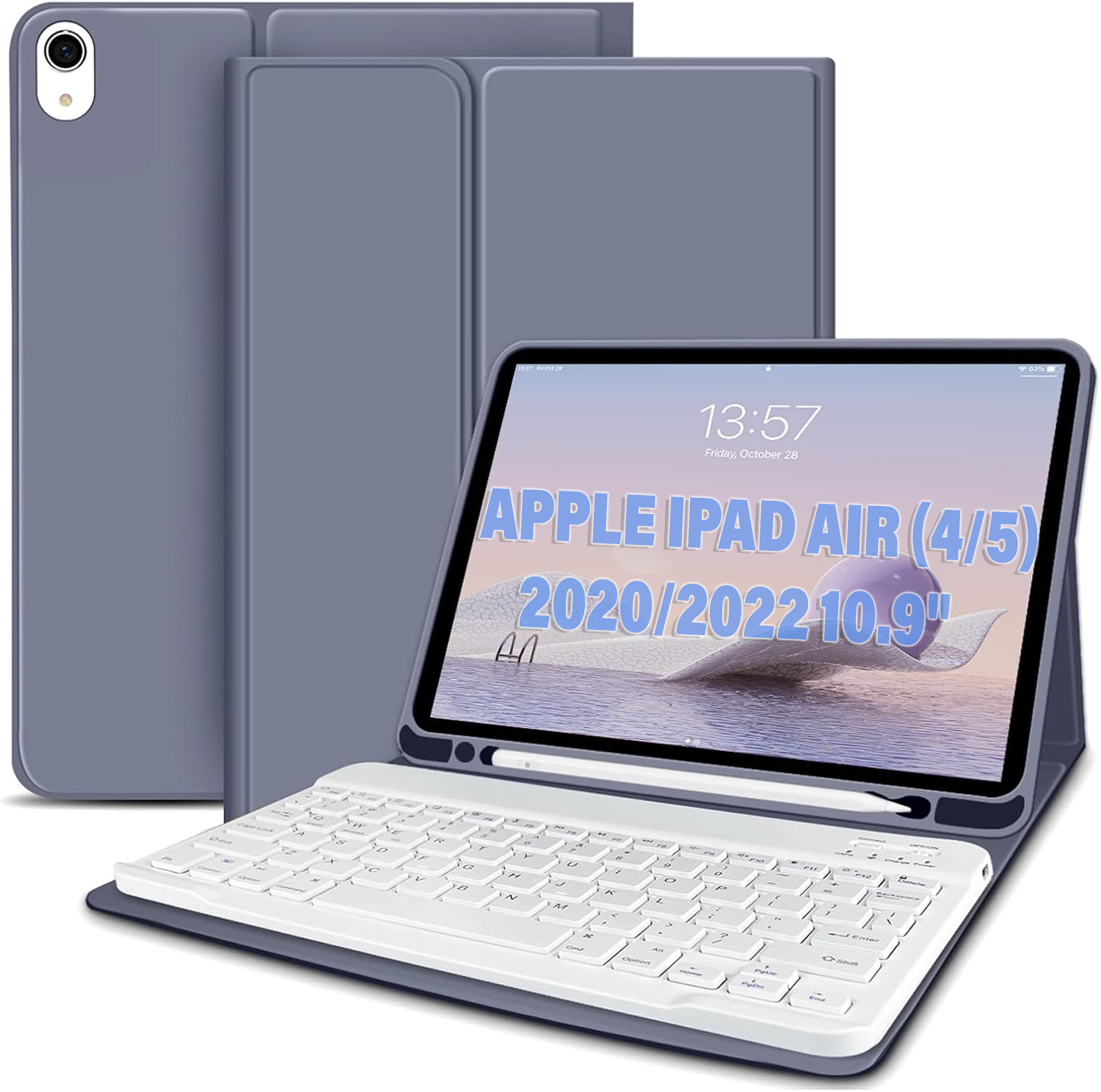 Чехол-клавиатура для планшета BeCover for Apple iPad Air (4/5) 2020/2022 10.9"" Purple (711148) - Фото 1
