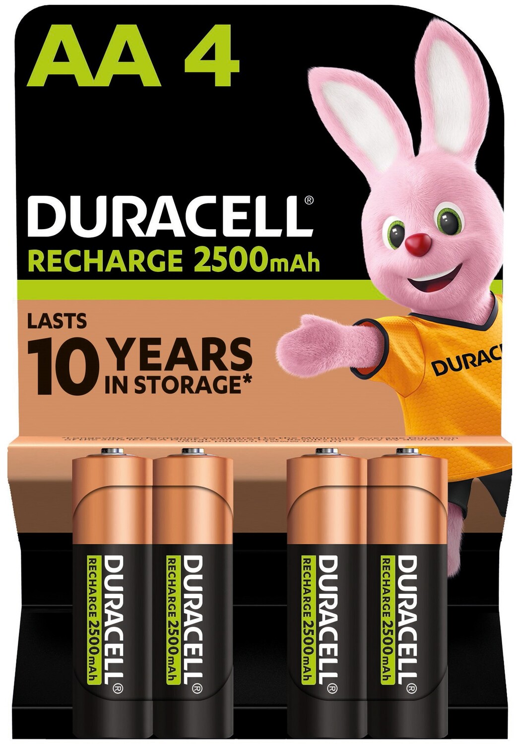 Аккумулятор тип AA Duracell HR6 (AA) 2500 mAh уп. 4шт. - Фото 1