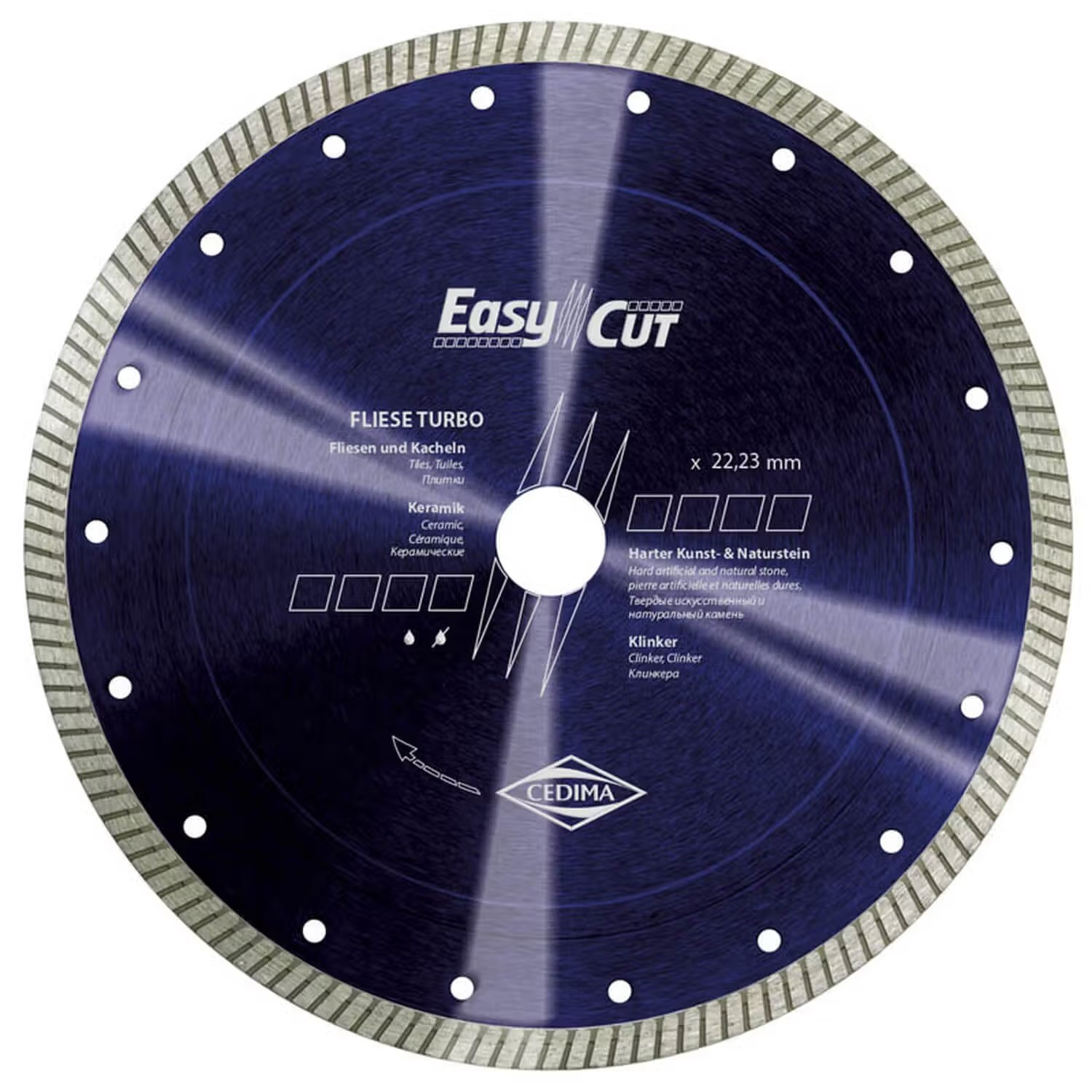 Диск алмазный CEDIMA Easy-Cut, Fliese Turbo NATURSTEIN 250х10х25.4 мм (50006970) - Фото 1