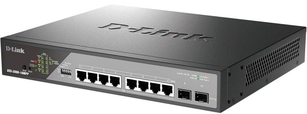 Коммутатор локальной сети (Switch) D-Link DSS-200G-10MPP - Фото 1