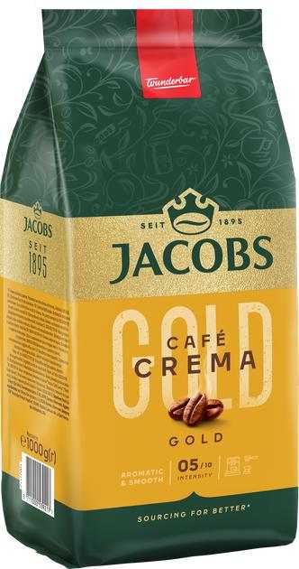 Кофе в зернах Jacobs Crema 1000 г (8711000539217) - Фото 1