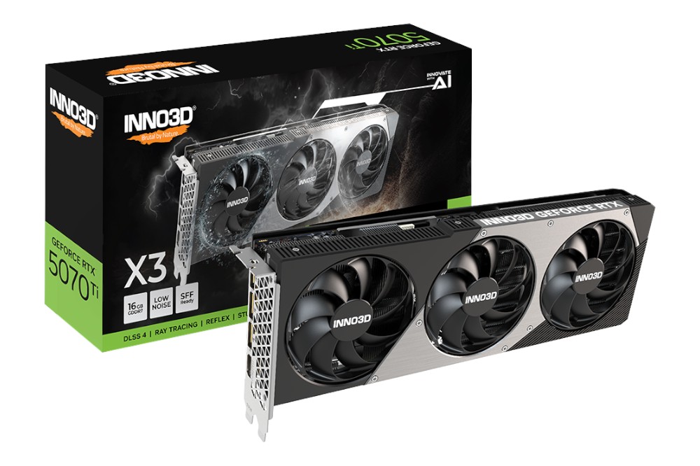 Відеокарта Inno3D NVIDIA GeForce RTX 5070 Ti X3 (N507T3-16D7-176068N) - Фото 1