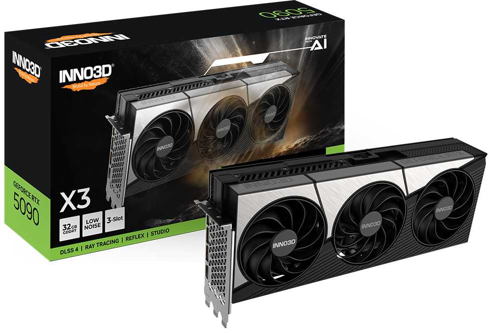 Видеокарта Inno3D GeForce RTX5090 X3 32GB GDDR7 (N50903-32D7-17593928) - Фото 1