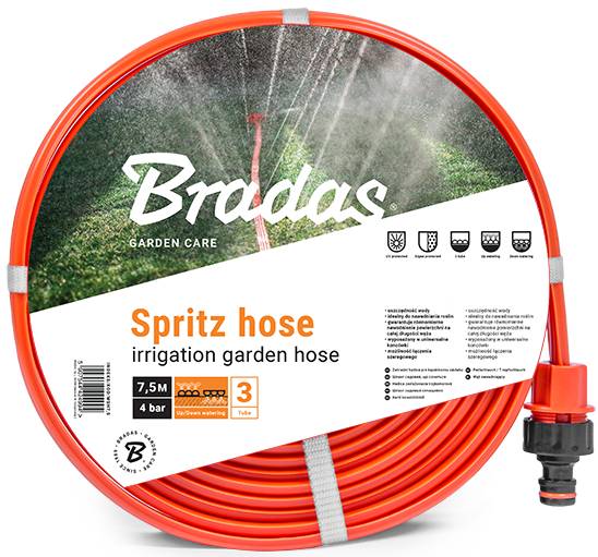 Шланг BRADAS спринклерный 3-х канальный 7.5 м SPRITZ HOSE (WSH7,5) - Фото 1