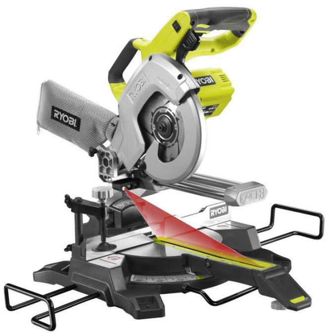 Пила торцевая Ryobi ONE+ R18MS216-0 (5133003597) - Фото 1