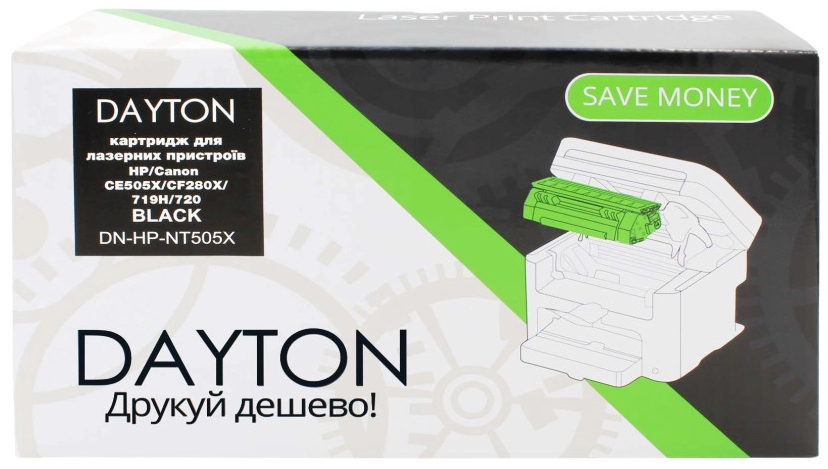 Картридж для лазерных принтеров/МФУ Dayton HP CE505X (05X)/CF280X (80X), Canon 719H для LJ P2035/P2055 MF-416 (DN-HP-NT505X) - Фото 1