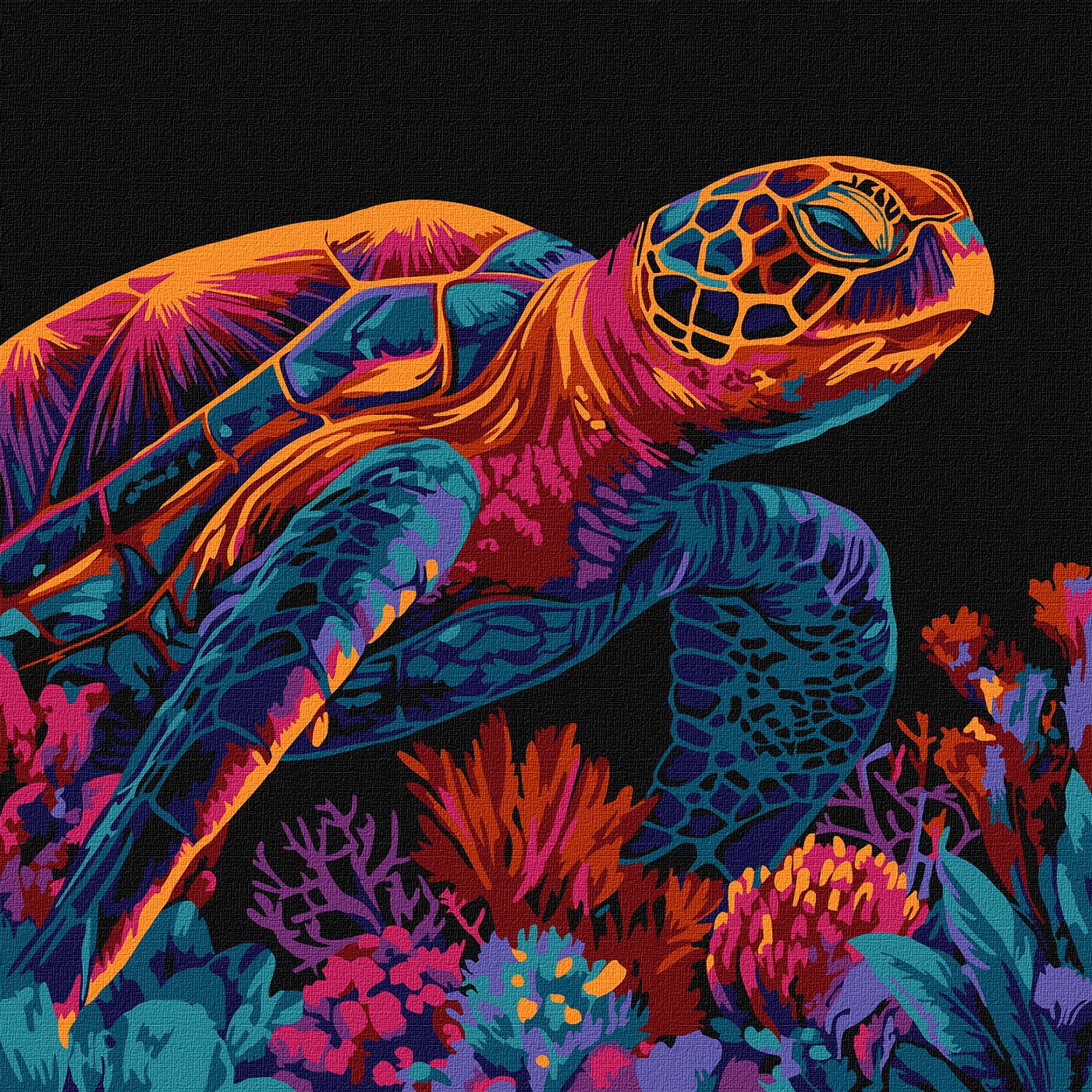 Картина по номерам Ideyka Загадочная черепаха 30х30 см (KHO5182) - Фото 1