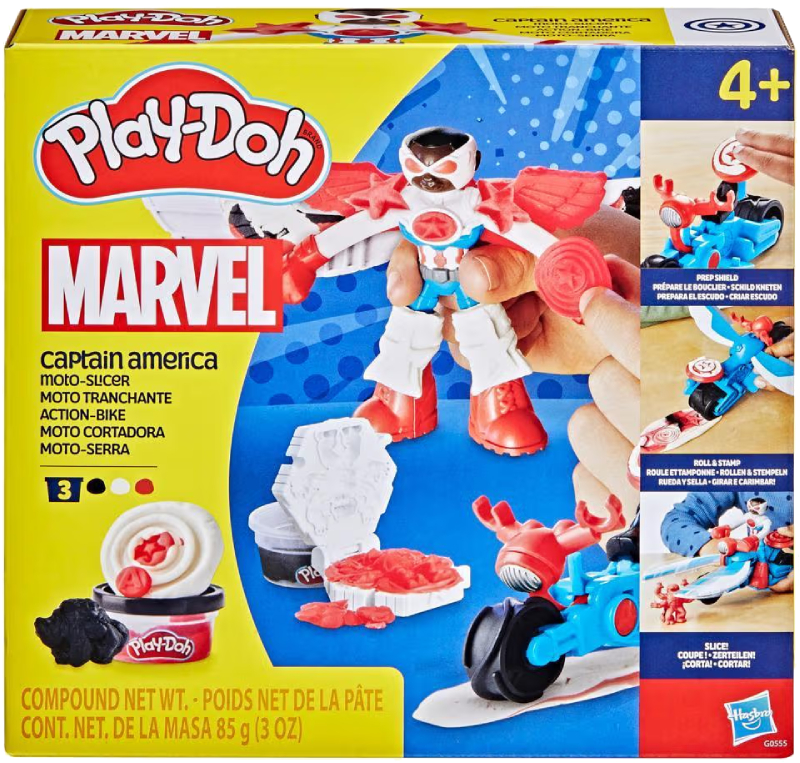 Наборы для лепки Hasbro Play Doh Капитан Америка с мотоциклом (G0555) - Фото 1