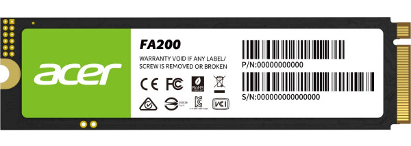 SSD-накопичувач внутрішній Acer 2Tb FA200 M.2 2280 PCIe Gen 4x4 NVMe 2.0 3D NAND (BL.9BWWA.125)