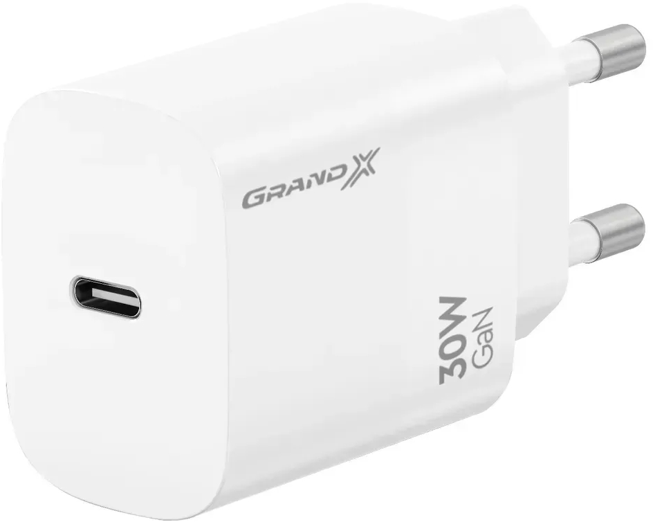 Мережевий зарядний пристрій Grand-X CH-390W 30W Quick Charge QС3.0 (3000001625018) - Фото 1