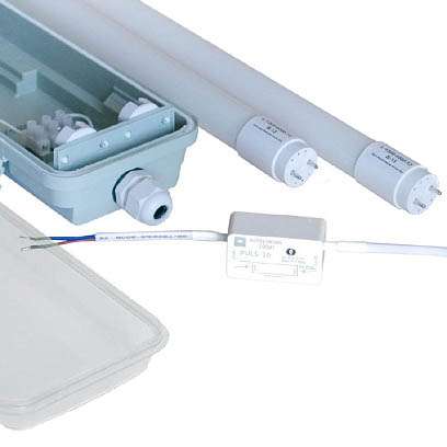 Светодиодный светильник Євросвітло LED-SH-40 2х1200 IP65 с лампами 18Вт 6400К и предохранителем PULS-10 (000053635) - Фото 1