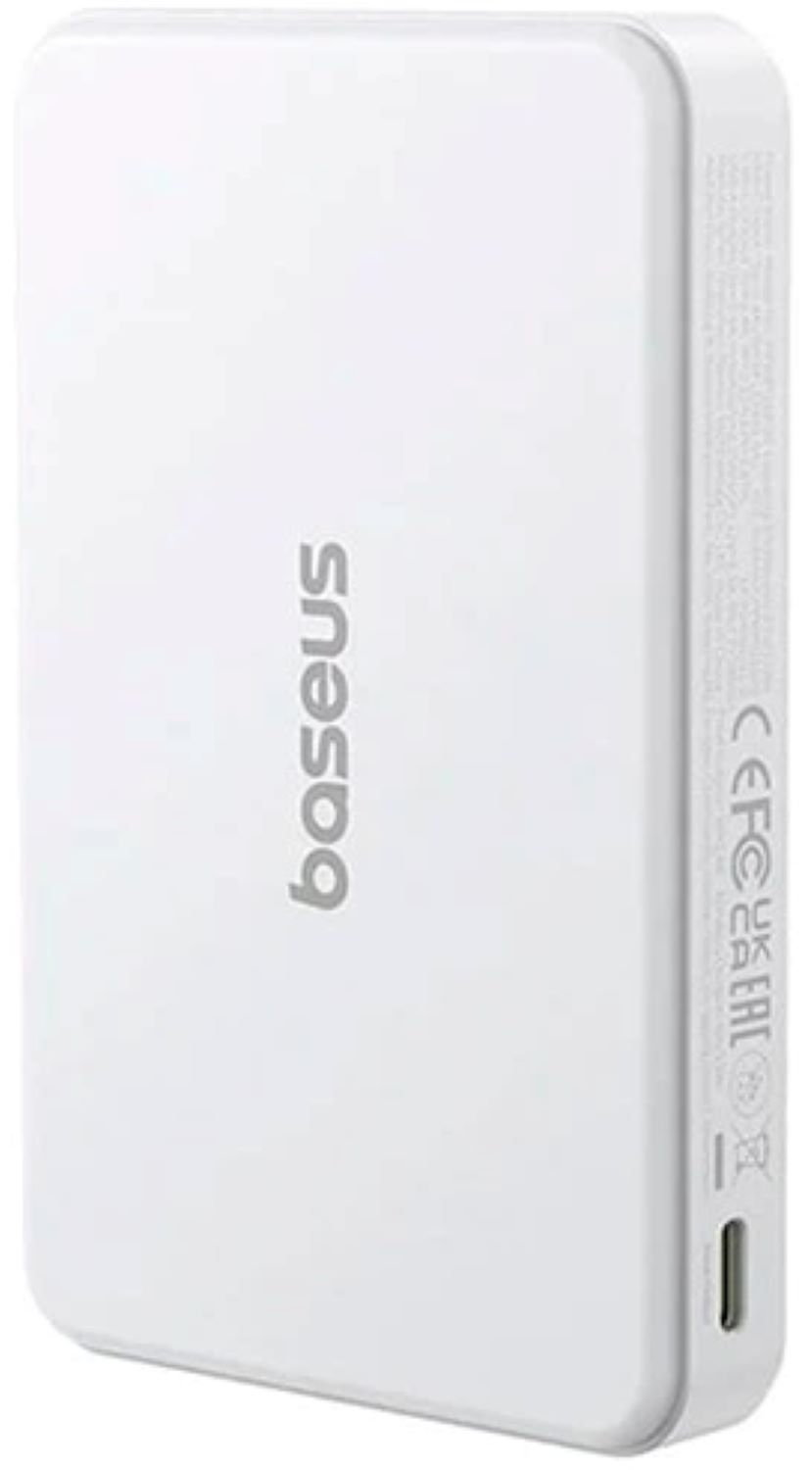 Батарея мобильная Baseus Airpow 2 Qi2 Magnetic Power Bank 10000mAh 22.5W Moon White (P10080000213-00) - Фото 1