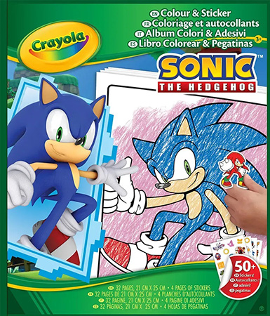Раскраски классические Crayola Sonic 32 стр. и 4 стр. наклеек (04-0898G) - Фото 1