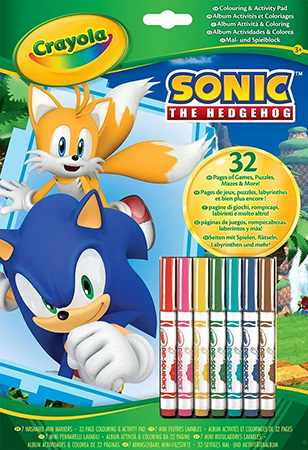 Раскраски классические Crayola Sonic 32 стр. и 7 шт. фломастеров (04-0866G) - Фото 1