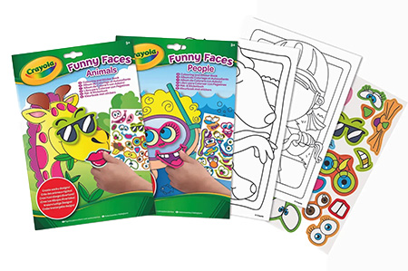 Раскраски классические Crayola Забавные люди 24 стр. и наклейки (25-7351-1)1) - Фото 1
