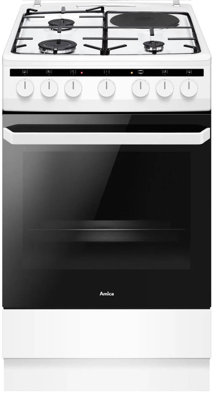 Плита газова Amica 58ME4.38HZPMS(W) ECO - Фото 1