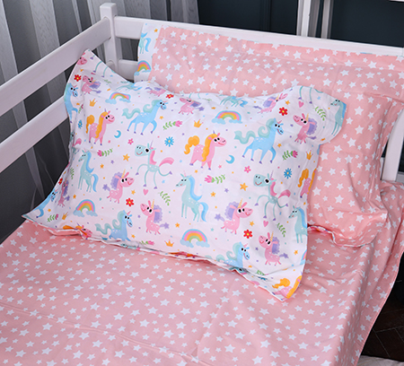 Простынь двуспальная MirSon Poplin Line Kids 05 Pony 180x200 см (2200009715792) - Фото 1