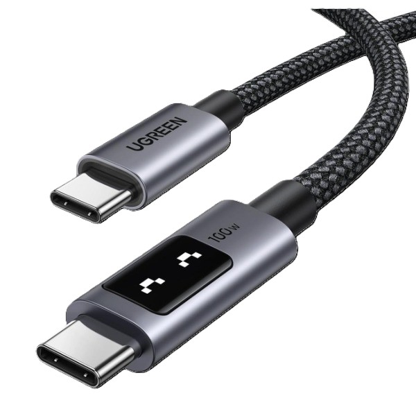 Кабель синхронизации данных UGREEN L509 Uno USB-C to USB-C 100W PD Fast Charging Cable 2m Black (35512) - Фото 1