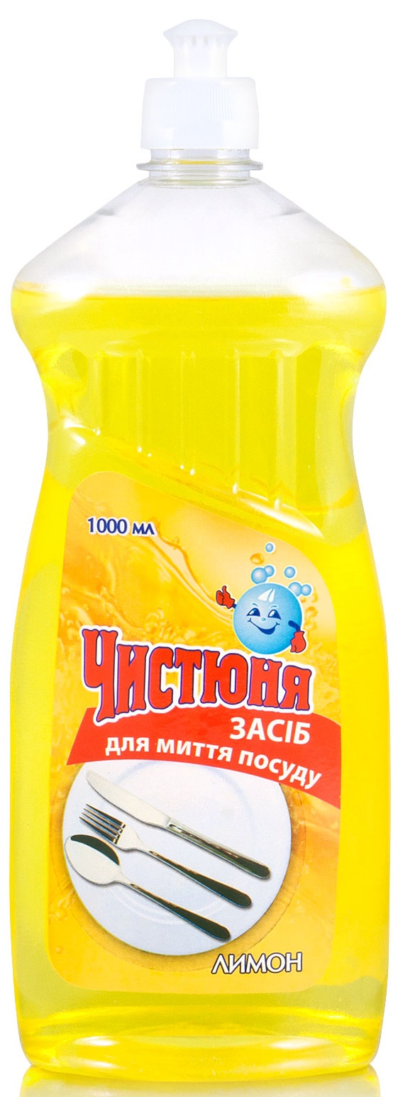 Купить Средство для ручного мытья посуды Чистюня лимон 1 л (4820168430091) - Фото 1 Средство для ручного мытья посуды Чистюня лимон 1 л (4820168430091) - Фото 1