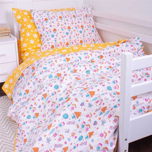 Комплект постільної білизни дитячий MirSon Бязь Kids Time 18-0002 Sweet Home 143 x 210 см (2200006988953) - Фото 1