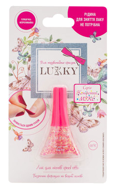 Лак для ногтей Lukky "Конфетти-Микс" розово-золотистый 5,5 мл (T16750) - Фото 1