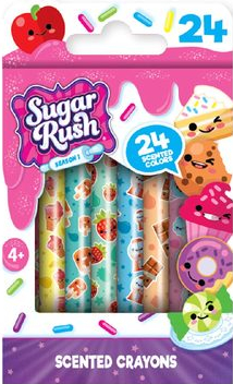 Набор для рисования Scentos ароматных восковых серии ''Sugar Rush'' - Феерия цветов (24 шт.) (30008) - Фото 1