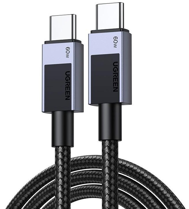 Купити Кабель синхронізації даних UGREEN L524 USB-C to USB-C PD 60W 3A 0.5m Space Gray (55764) - Фото 1 Кабель синхронізації даних UGREEN L524 USB-C to USB-C PD 60W 3A 0.5m Space Gray (55764) - Фото 1
