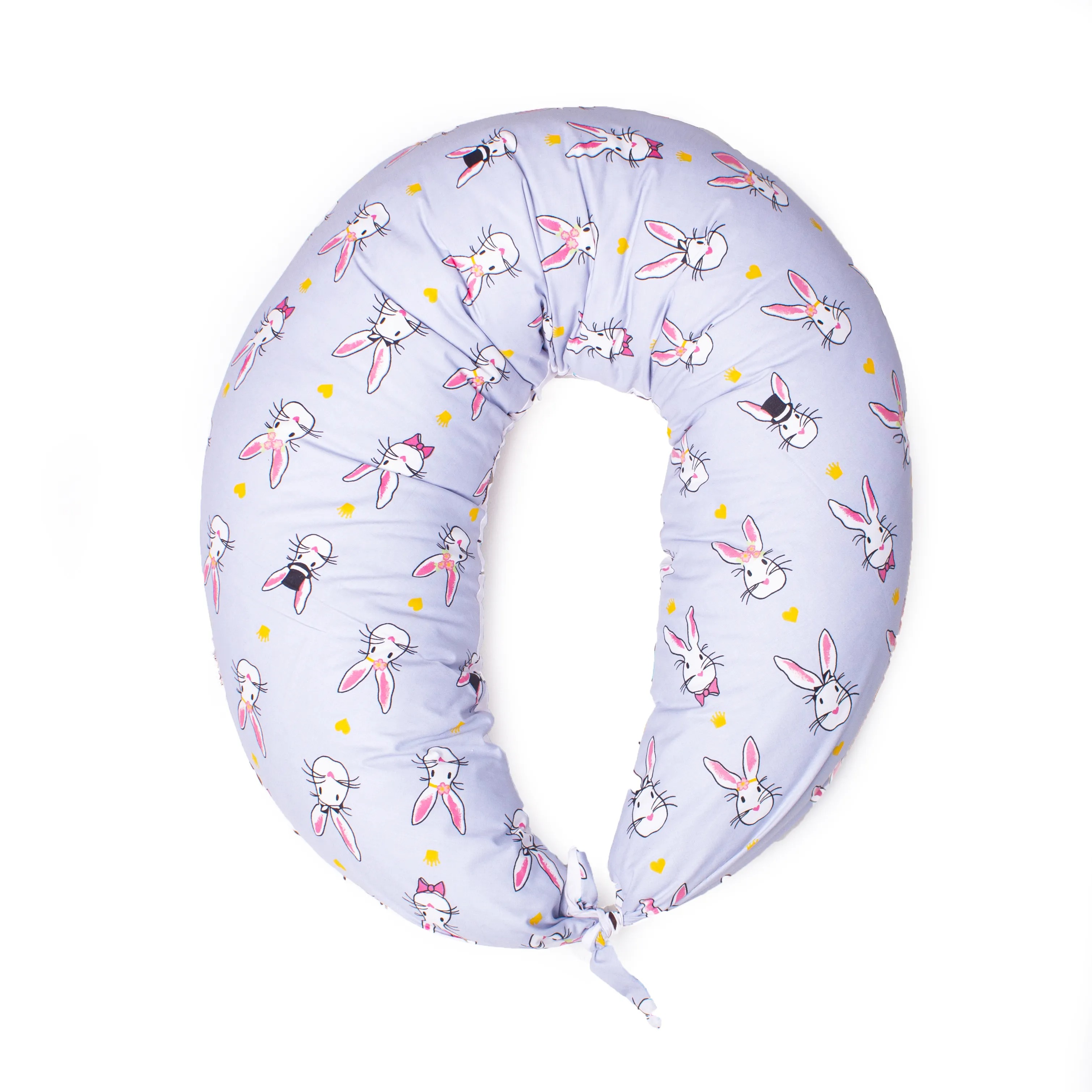 Подушка для майбутніх мам MirSon №8310 Print Line 17-0527 Bunnies Бязь 30х170х20 см (2200006200352) - Фото 1