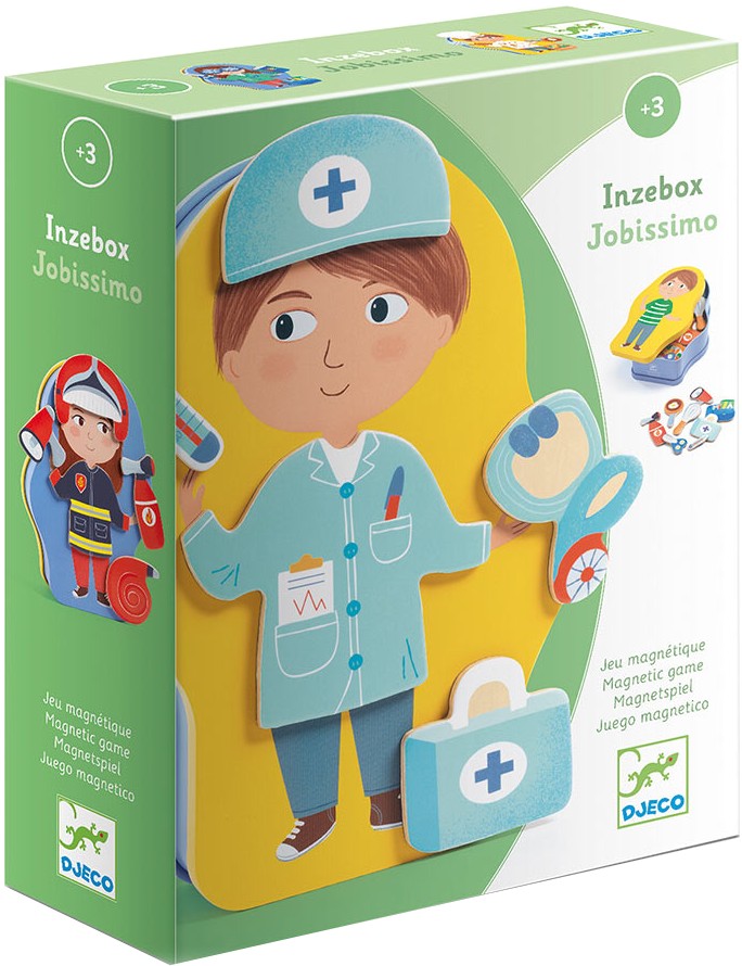 Настольная игра магнитная (3-4 года) Djeco "Профессии" (DJ03086) - Фото 1