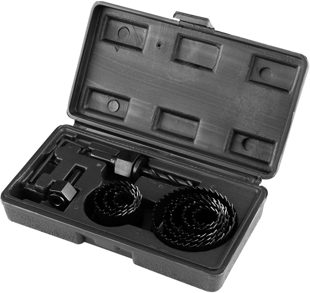 Коронка по дереву GRAPHITE 19, 22,29,32,38,44,51,64 мм 12 шт. (56T748) - Фото 1