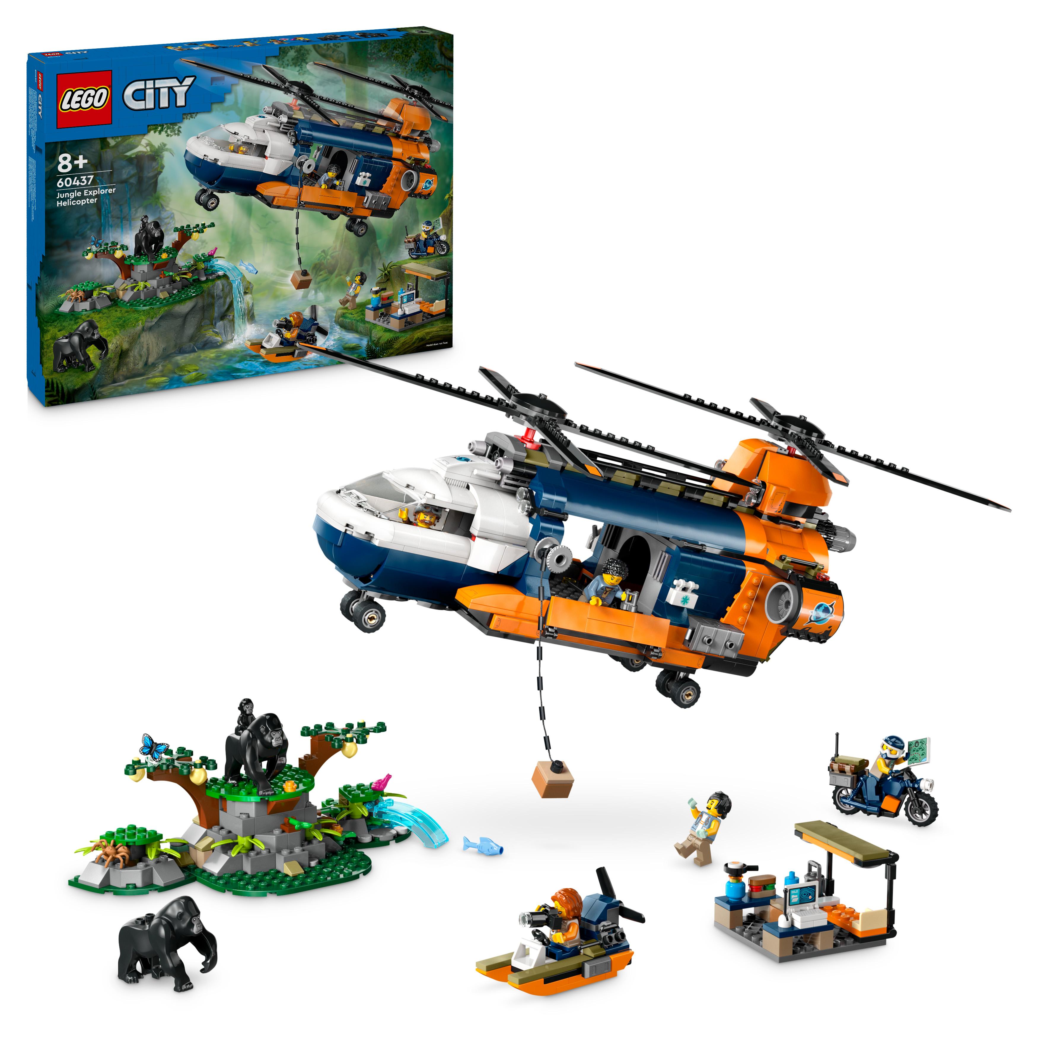 Конструктор LEGO City Вертолет в базовом лагере для исследования джунглей (60437) - Фото 1