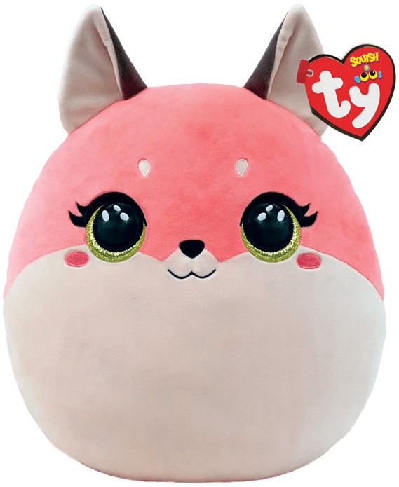 Мягкая игрушка подушка TY SQUISH-A-BOOS Розовая лисичка "ROXIE" 40 см (39323) - Фото 1