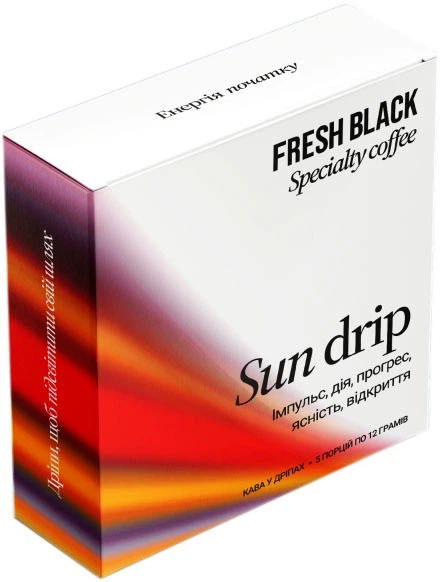 Дріп-кава Fresh Black Sun drip set 5х12г - Фото 1