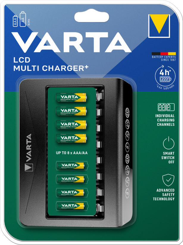З/устройство для аккумуляторов AA/AAA Varta LCD Multi Charger Plus (57681101401) - Фото 1