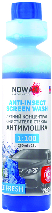 Омивач скла NOWAX Anti Insect Screen Wash Ice Fresh 250 мл (NX25125) - Фото 1