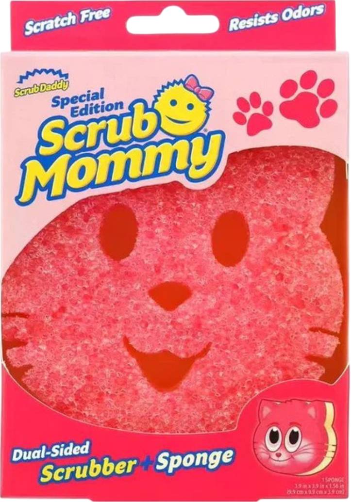 Губка для миття посуду поролонова Scrub Daddy Mommy CAT (5060481021128) - Фото 1
