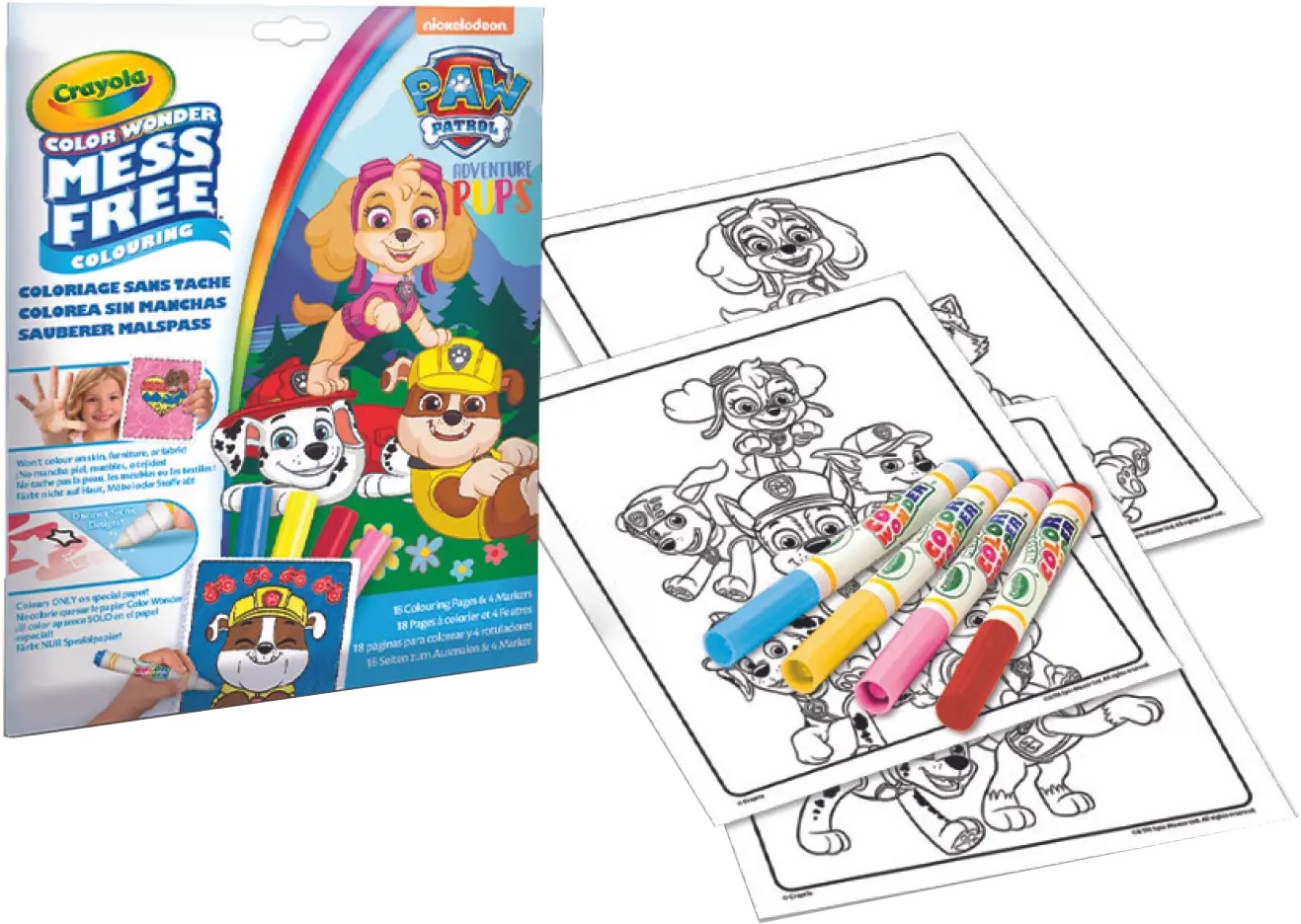Раскраски классические Crayola CW "Щенячий патруль", 18 стр. и 4 фломастера (75-2814-M) - Фото 1