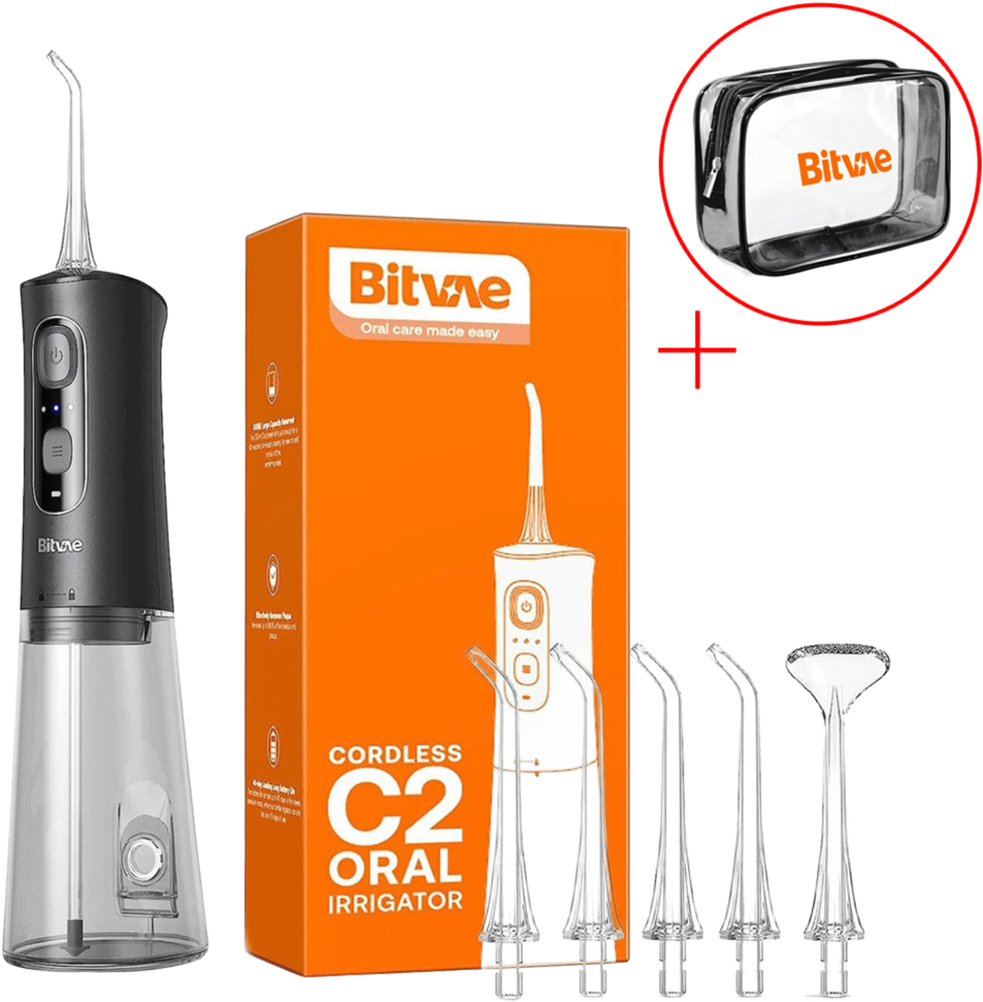 Іригатор Bitvae C2 Black + косметичка (BVC2-b-k) - Фото 1