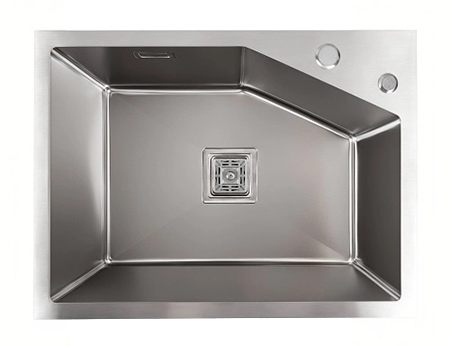 Мойка кухонная Platinum Handmade 58x43B HSB (квадратный сифон 3,0/1,0) - Фото 1