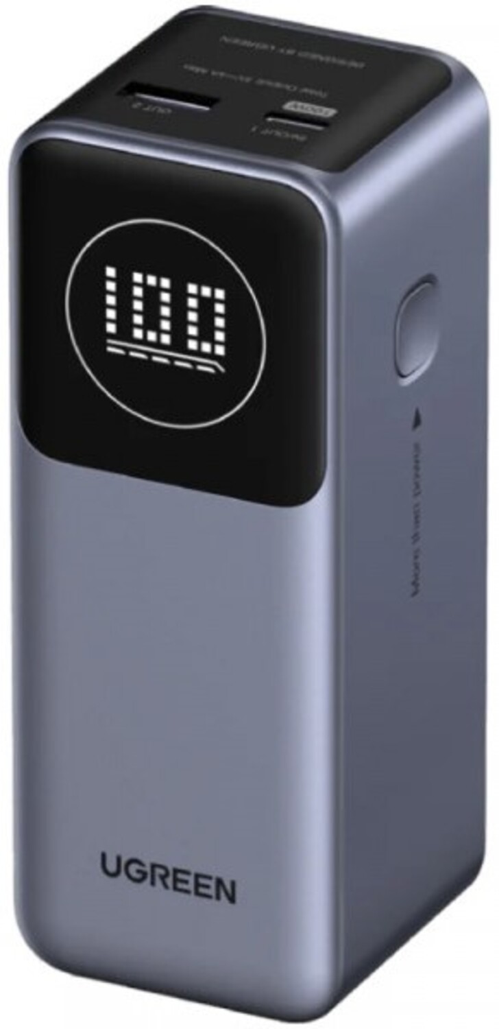 Батарея мобильная UGREEN 12000mAh 100W  PD,QC, USB-A, USB-С IN/OUT Grey (PB724) - Фото 1