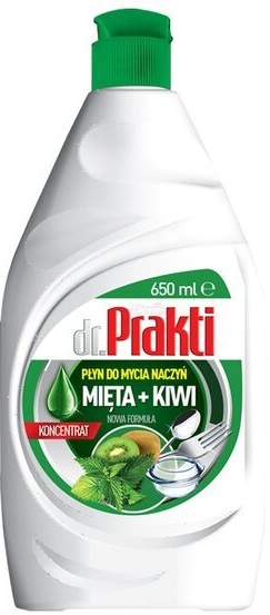 Средство для ручного мытья посуды DR. PRAKTI MIETA+KIWI 650 мл (5903855502673) - Фото 1