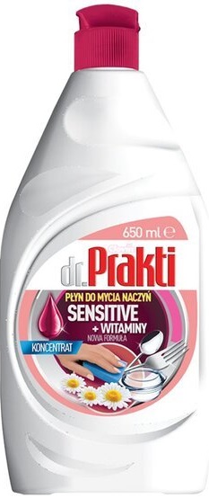 Средство для ручного мытья посуды DR. PRAKTI SENSETIVE+VITAMINY 650 мл (5903855502697) - Фото 1