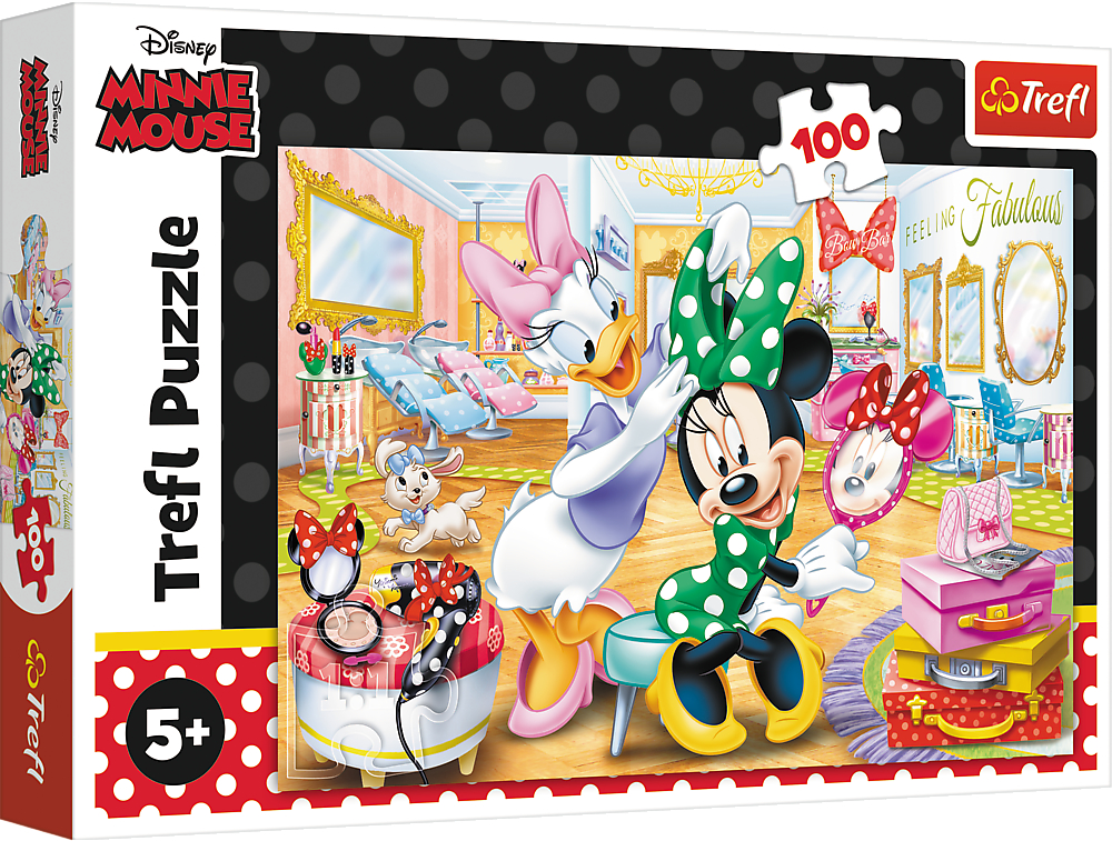 Купити Пазли (5-7 років) Trefl Mickey&friends Мінні в салоні краси 100 ел. (63872) - Фото 1 Пазли (5-7 років) Trefl Mickey&friends Мінні в салоні краси 100 ел. (63872) - Фото 1