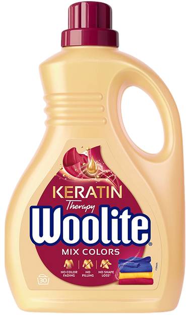Гель для стирки Woolite Для цветных тканей с кератином 1,8 л - Фото 1