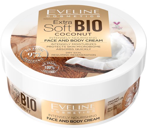Крем для лица EVELINE Extra Soft Bio Coconut 200 мл (5903416019053) - Фото 1