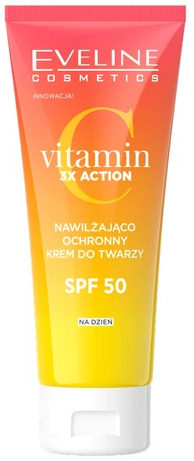 Купить Крем для лица EVELINE Vitamin C 3x Action увлажнение и защита SPF50 30 мл (5903416053378) - Фото 1 Крем для лица EVELINE Vitamin C 3x Action увлажнение и защита SPF50 30 мл (5903416053378) - Фото 1