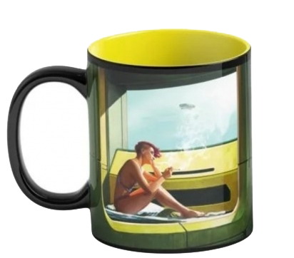 Чашка Good Loot Game Art Chronicles Cyberpunk 2077 V & Edward Hopper (5908305247647) - Фото 1