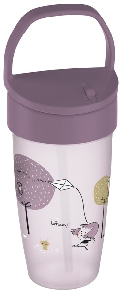 Стакан-непроливайка дитячий Lovi Lovely Girl JUNIOR с трубочкой, 350 мл. (35/355girl) - Фото 1
